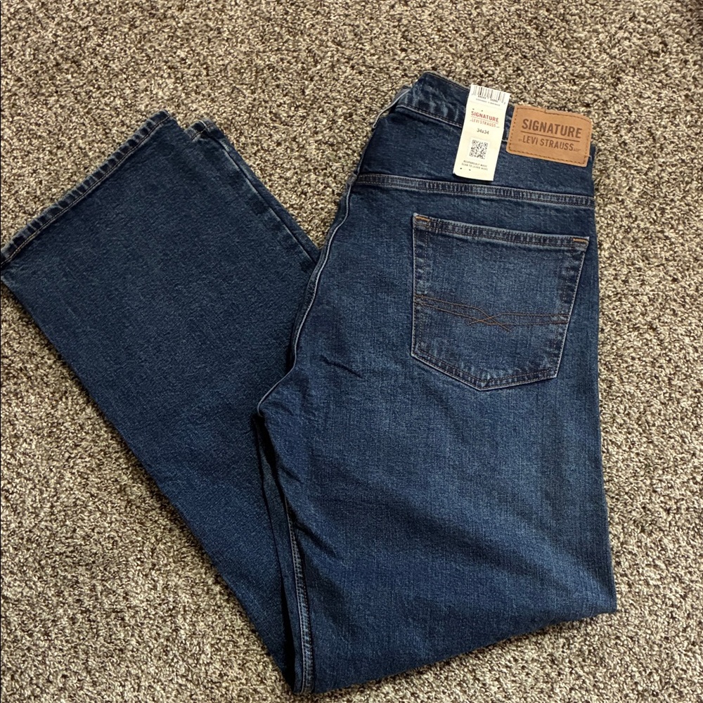 #25 - NWT Signature by Levi Strauss Men's Dark Denim Jeans